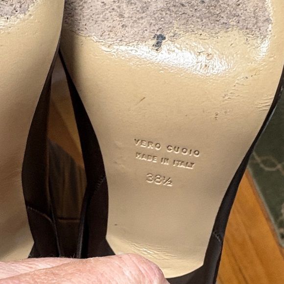 RHW x GIA Classic Pointed-Toe Knee-High Boots chocolate brown leather size 8.5 - Picture 10 of 15